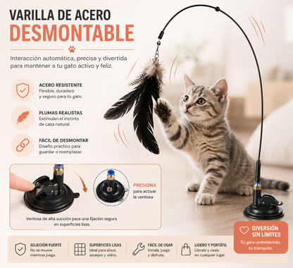 Caña interactiva para Gatos