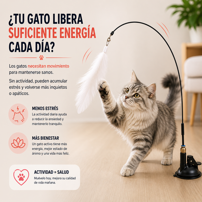 Caña interactiva para Gatos